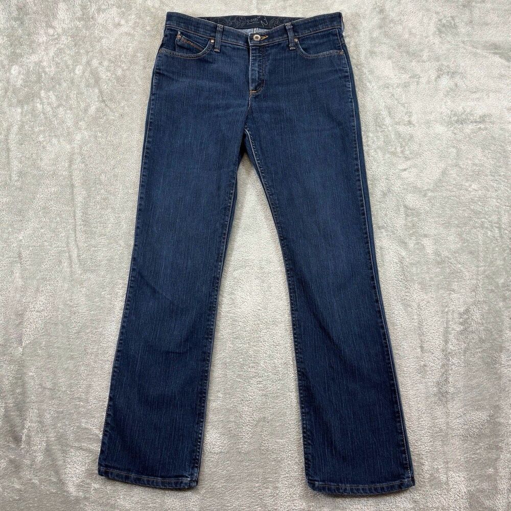 Wrangler Jeans Women’s 11/12* Blue Denim Q-Baby Bootcut No Gap Waistband 34x32